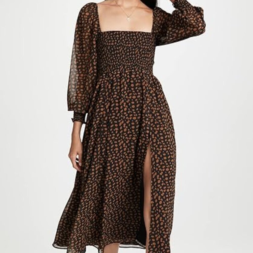 o.p.t Classic Smocked Maxi Dress Size XS